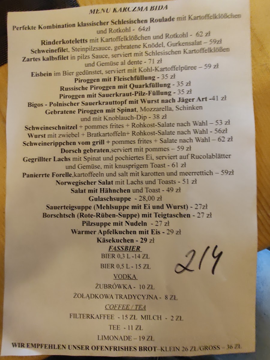 Menu Karczma Bida-7