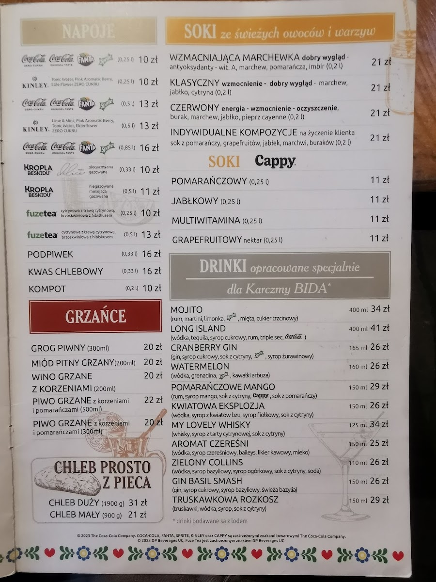 Menu Karczma Bida-9